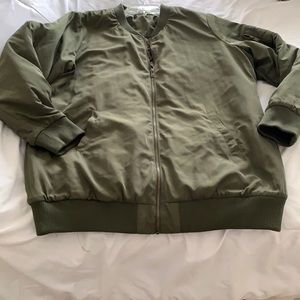 Olive bomber jacket